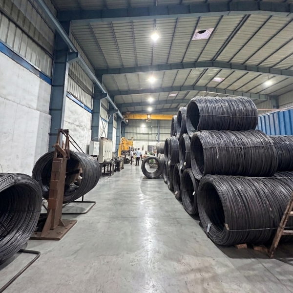 steel wire coil storage area